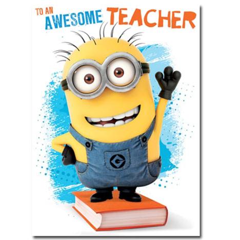 Awesome Teacher Thank You Minions Card 